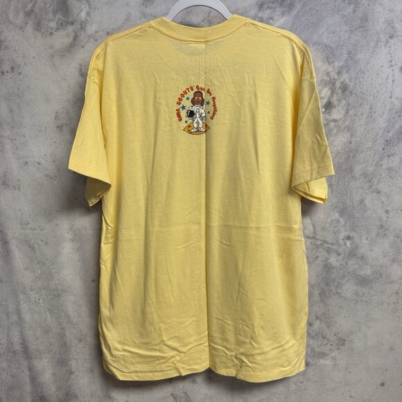 Vintage 90s Girl Scout T Shirt Adult XL 23x30 Yellow Single Stitch NEW - Picture 3 of 11